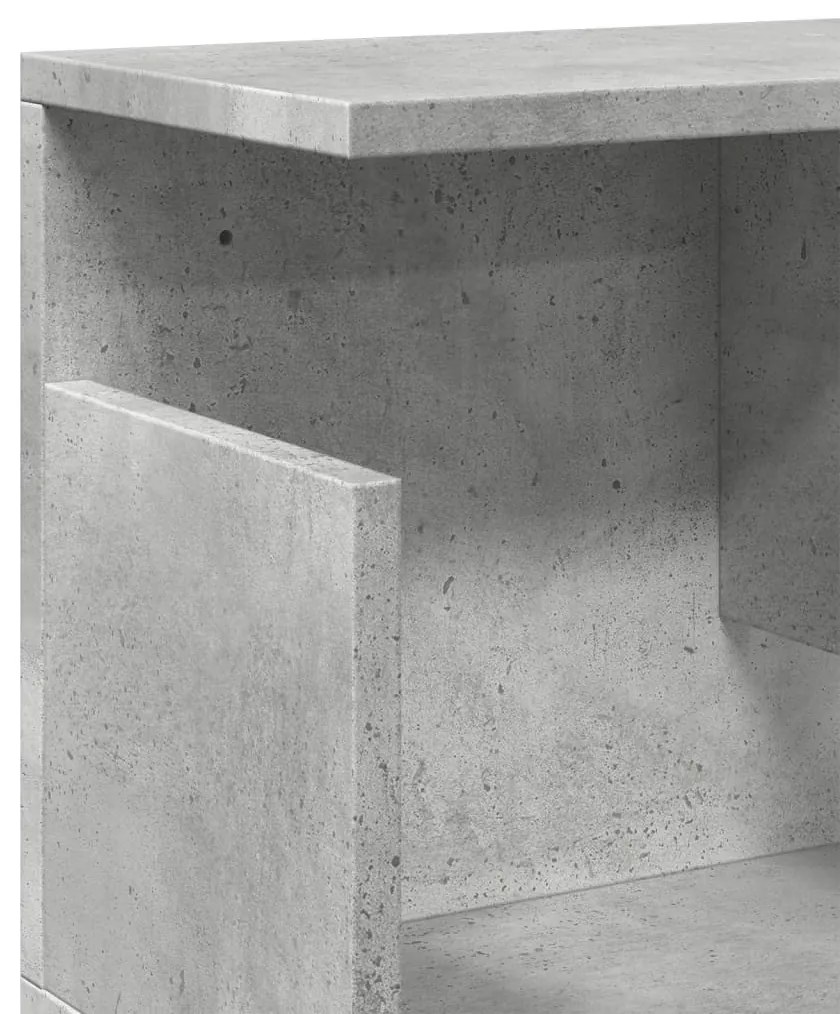 betonszürke szerelt fa faliszekrény 100 x 20 x 30 cm