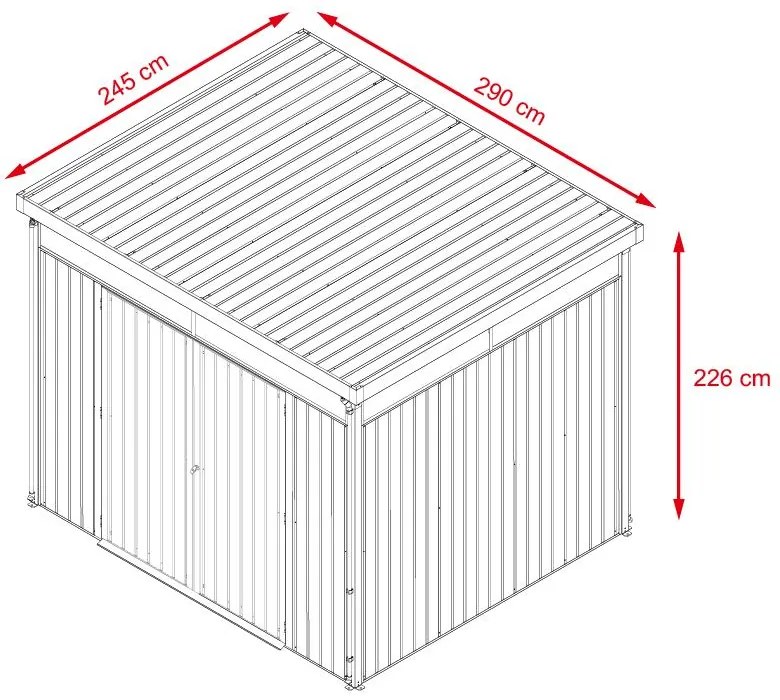 Avenberg MAGNUS Kerti ház fényáteresztő ablakokkal, 2.5 x 2.9 m - Premium