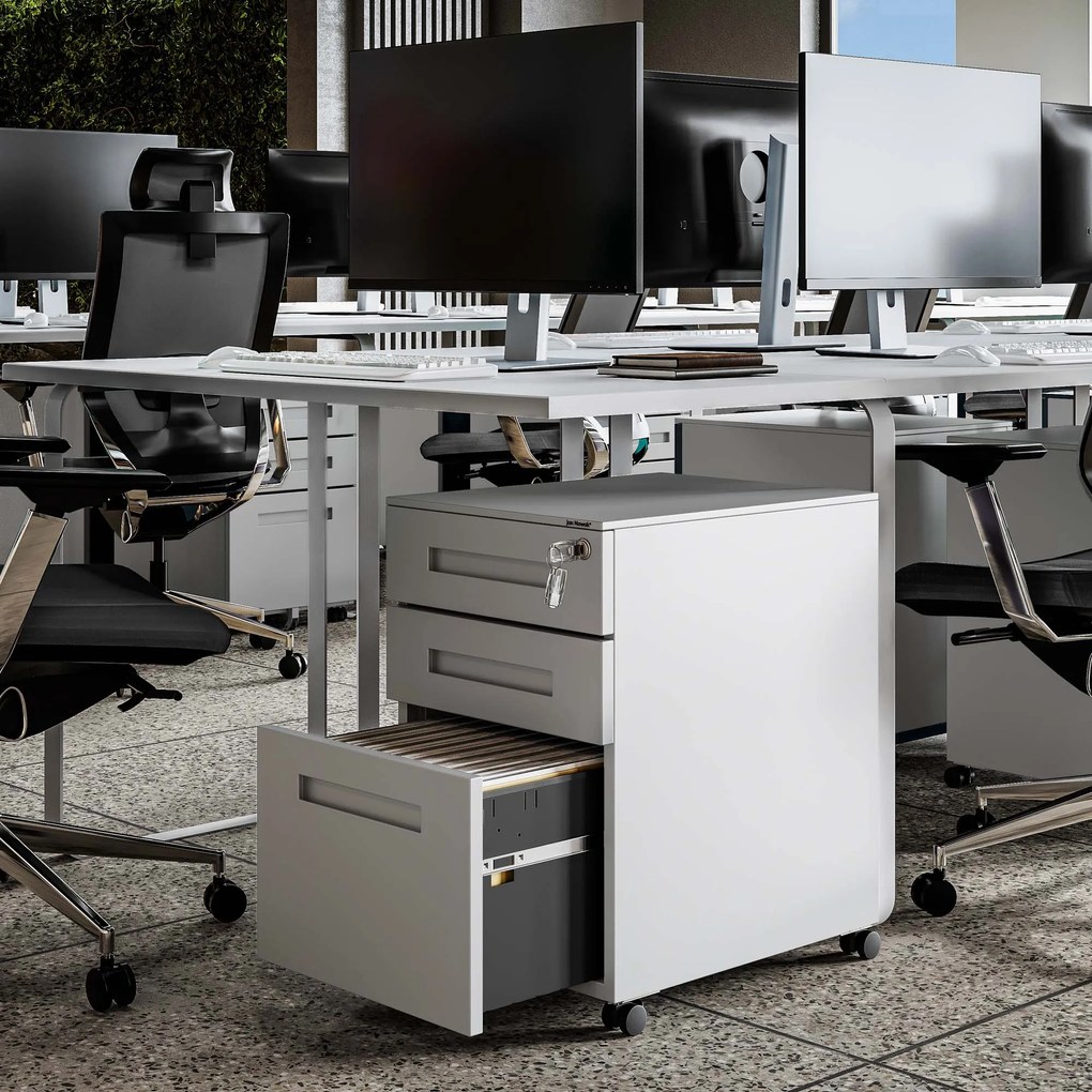 ATE fém irodai tároló 390 x 600 x 500 mm, szürke