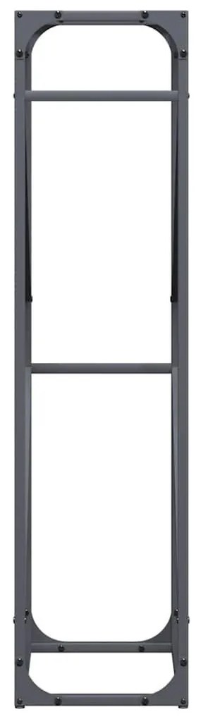antracitszürke hidegen hengerelt acél tűzifatároló 40x25x100 cm