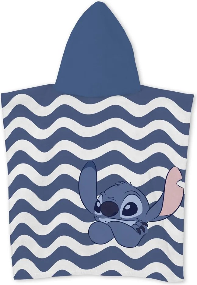 Disney Lilo és Stitch, A csillagkutya Relax strand törölköző poncsó 55x110 cm (Fast Dry)