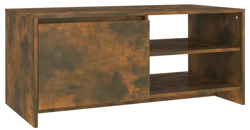 Füstös tölgy színű szerelt fa dohányzóasztal 102 x 50 x 45 cm