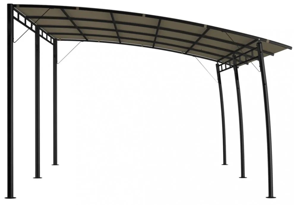 tópszínű kerti napellenző 6 x 3 x 2,55 m
