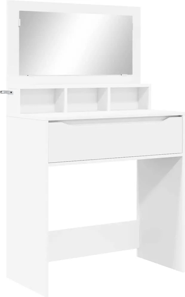 vidaXL Hálószobai Öltözködő Asztalok Fehér 80 x 39,6 x 135 cm Faanyag