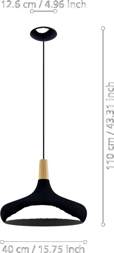 Eglo SABINAR 900163 Függőlámpa 1x40W/E27 IP20