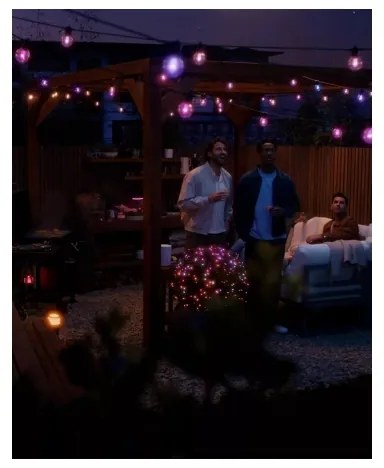 Philips -LED RGBW Hosszabbító, dimmelhető kültéri fényfüzér Hue FESTAVIA 10xLED 7m IP65