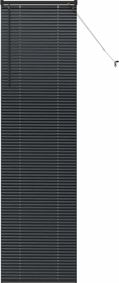 vidaXL Zsalugáter Redőnyök Fekete 220 x 60 cm Alumínium