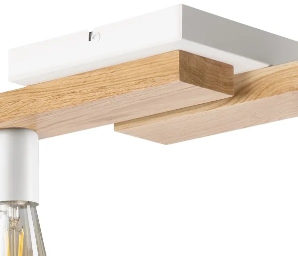 Felületre szerelhető csillár MATTE 4xE27/15W/230V fehér/tölgy