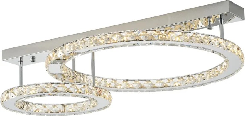 ZUMA LINE MX3713-2-3CT GIRONA Kristály Mennyezeti Lámpa Króm LED IP20