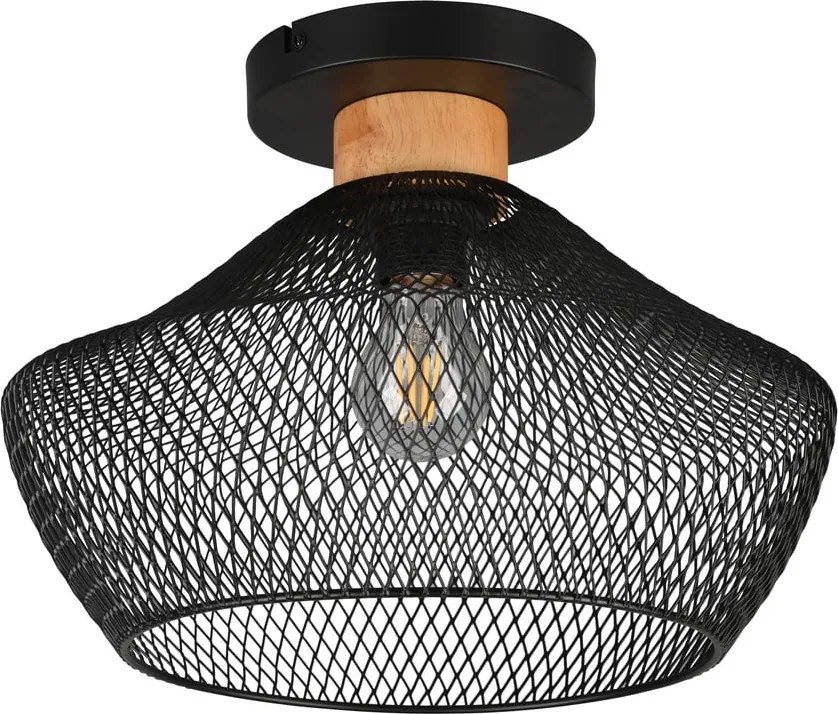 Fekete mennyezeti lámpa fém búrával ø 35 cm Valeria – Reality