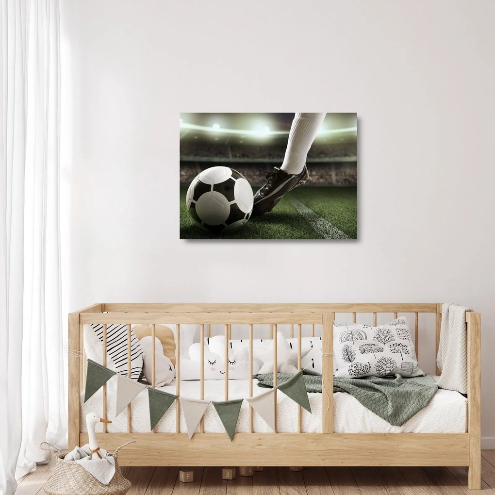 Üveg kép - Futball labda (70x50 cm)