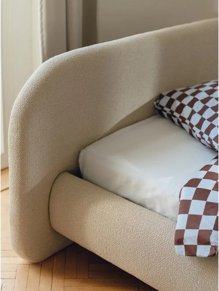 Világoskék gumis pamut lepedő 180x200 cm Oba – noo.ma