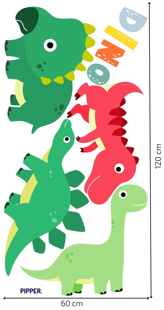 PIPPER. Textil falmatrica "Baby dinoszauruszok 2"
