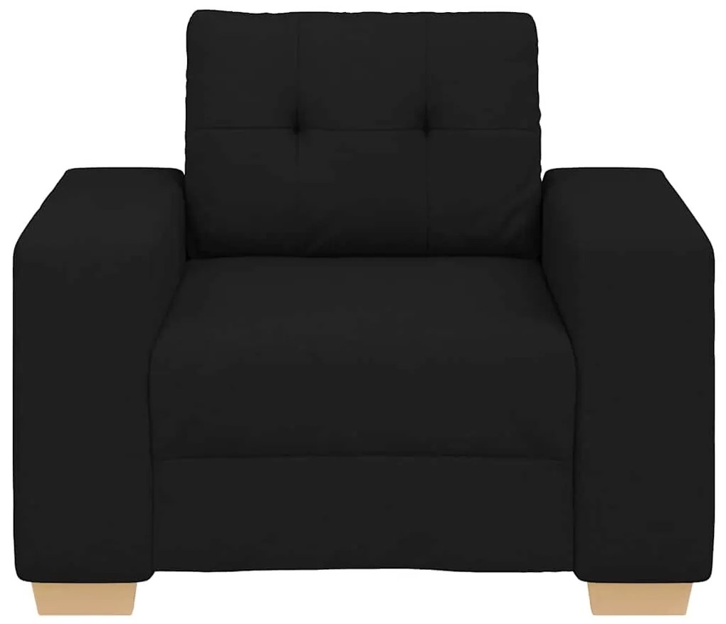 fekete szövet kanapéfotel 60 cm