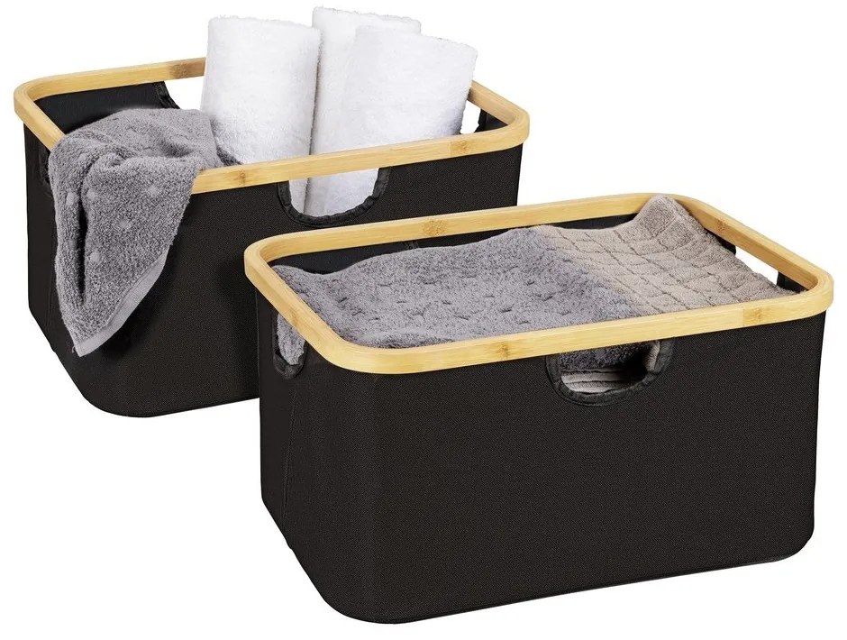 Textil tárolókosár szett 2 db-os Ecori – Wenko