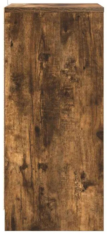 vidaXL Éjjeli asztal fiókkal Füstölt tölgy 40 x 30 x 467 cm Faanyag