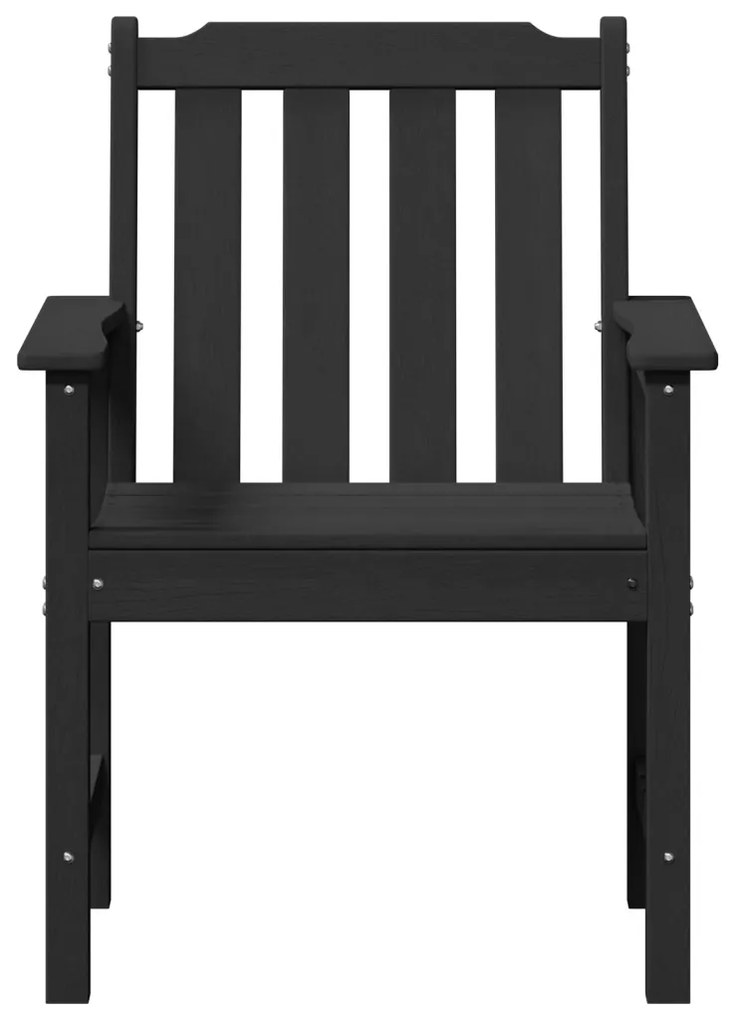 Kerti Étkezőszék 2 db Fekete HDPE