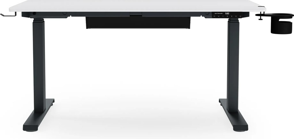 Elektromos íróasztal magasságállítással ergonomikus antracit-fehér, 1200x600 mm: ARIA