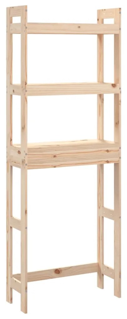 Tömör fenyőfa fürdőszoba állvány 63x26x171 cm