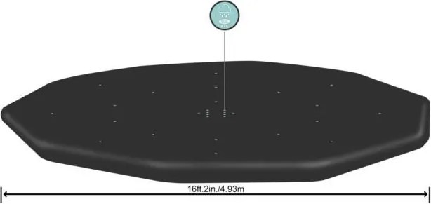 Bestway medence védőtakaró 488 cm átmérőjű fémvázas medencékhez
