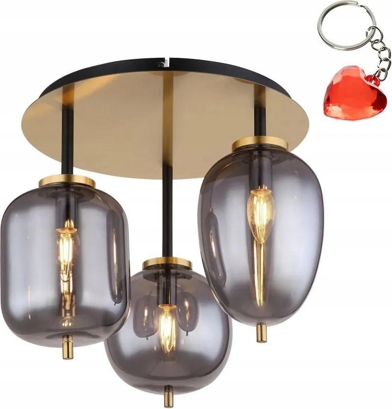 Mennyezeti lámpa Blacky I 15345-3DMM Globo