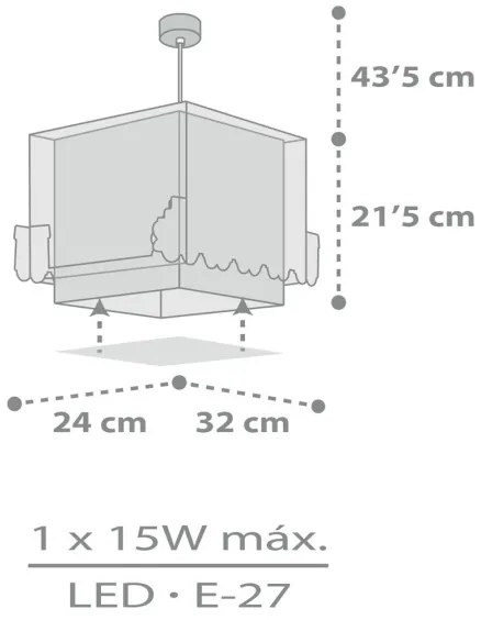 Dalber D-63532 - Gyerek csillár TRAIN 1xE27/60W/230V
