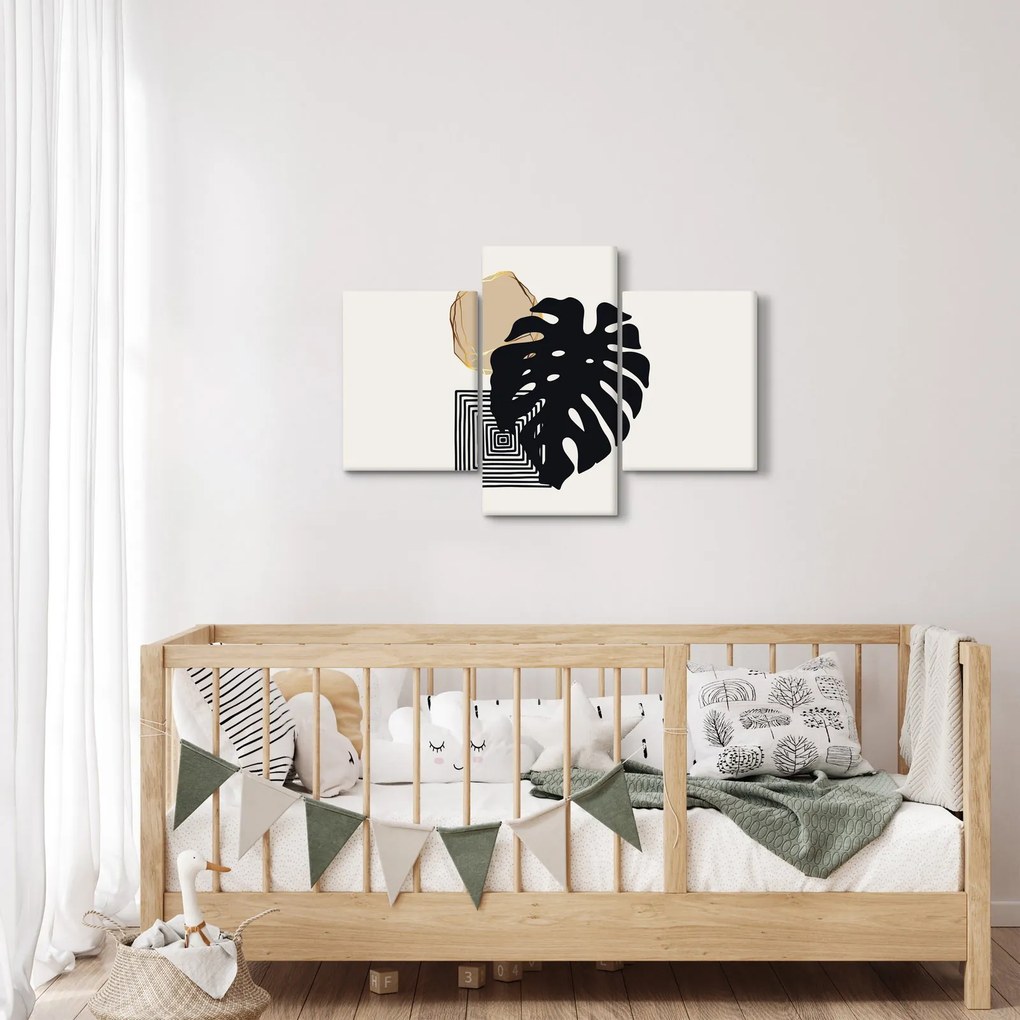 Kép - Absztrakció trópusi levelekkel N⁰2 (90x60 cm)