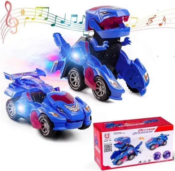 Zaparkorun DYNOCAR autóvá alakítható dinoszaurusz LED-del - Kék