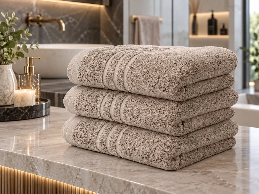 Comfort bézs fürdőlepedő 70 x 140 cm, 100% pamut