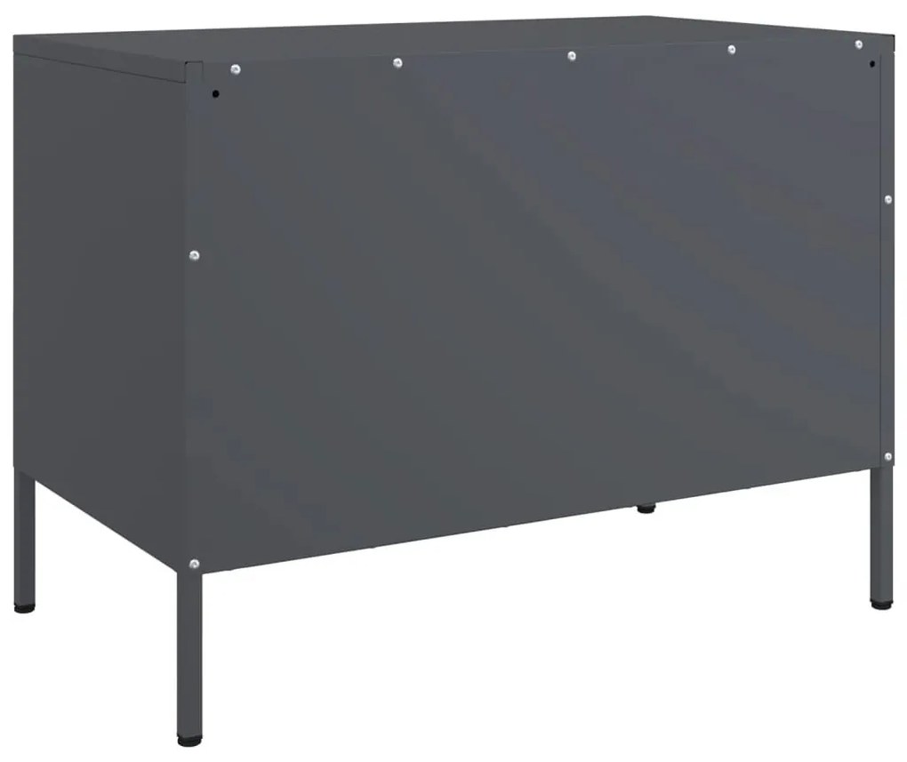 2 db antracitszürke acél TV-szekrény 68 x 39 x 50,5 cm