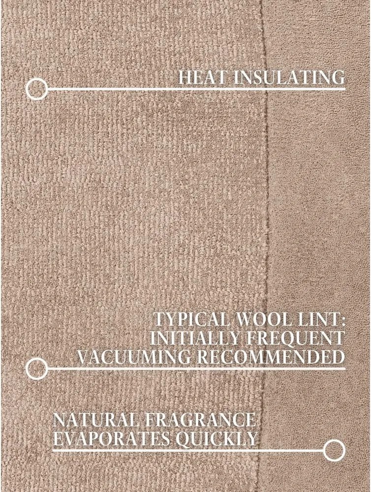 Bézs kézi szövésű gyapjúkeverék szőnyeg 125x200 cm Kari Organic – Villeroy&amp;Boch