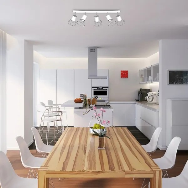 Spotlámpa DANTE 5xGU10/25W/230V fehér/fényes króm