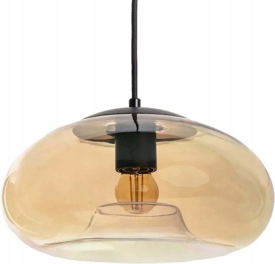 Abruzzo Függő Lámpa Mézes Üveg E27 28cm Tesoro Modern
