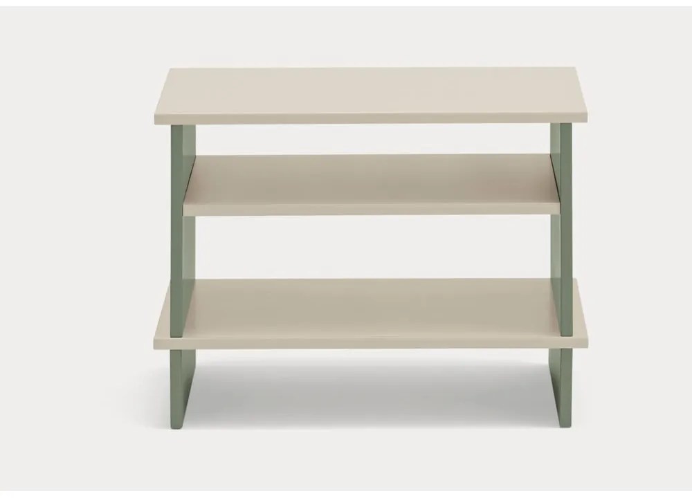 Zöld-krémszínű éjjeliszekrény Inari – Teulat