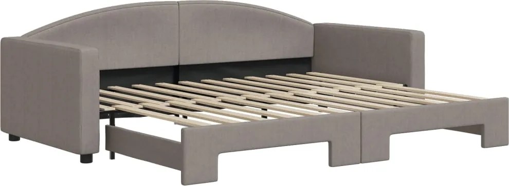 vidaXL tópszínű kihúzható szövet heverő 90 x 200 cm