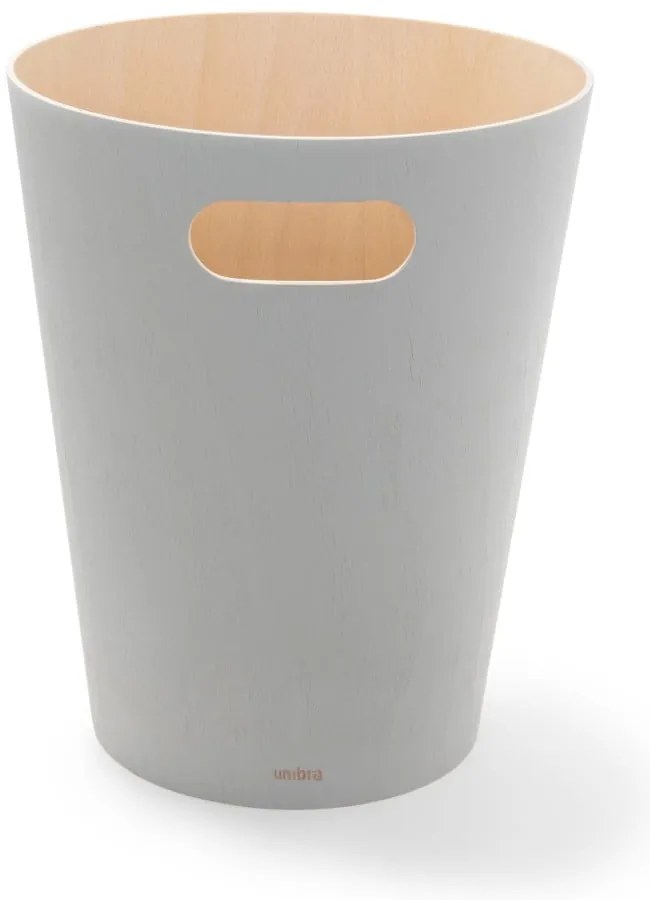 Világosszürke fa szemetes 7,5 l Woodrow – Umbra