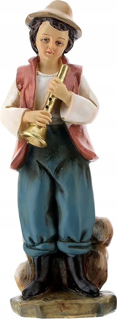 Betlehem dekorációs figura "Fiú fuvolával"- 15cm magas figurákhoz