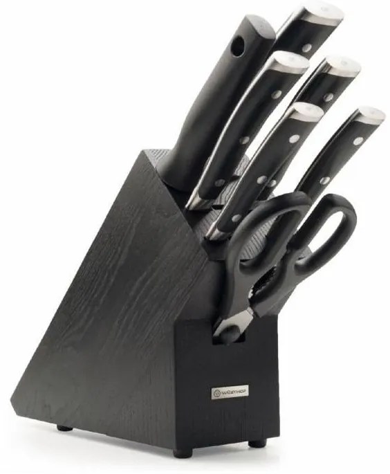 Wüsthof CLASSIC IKON 8 részes konyhai késkészlet állvánnyal, jasan/fekete