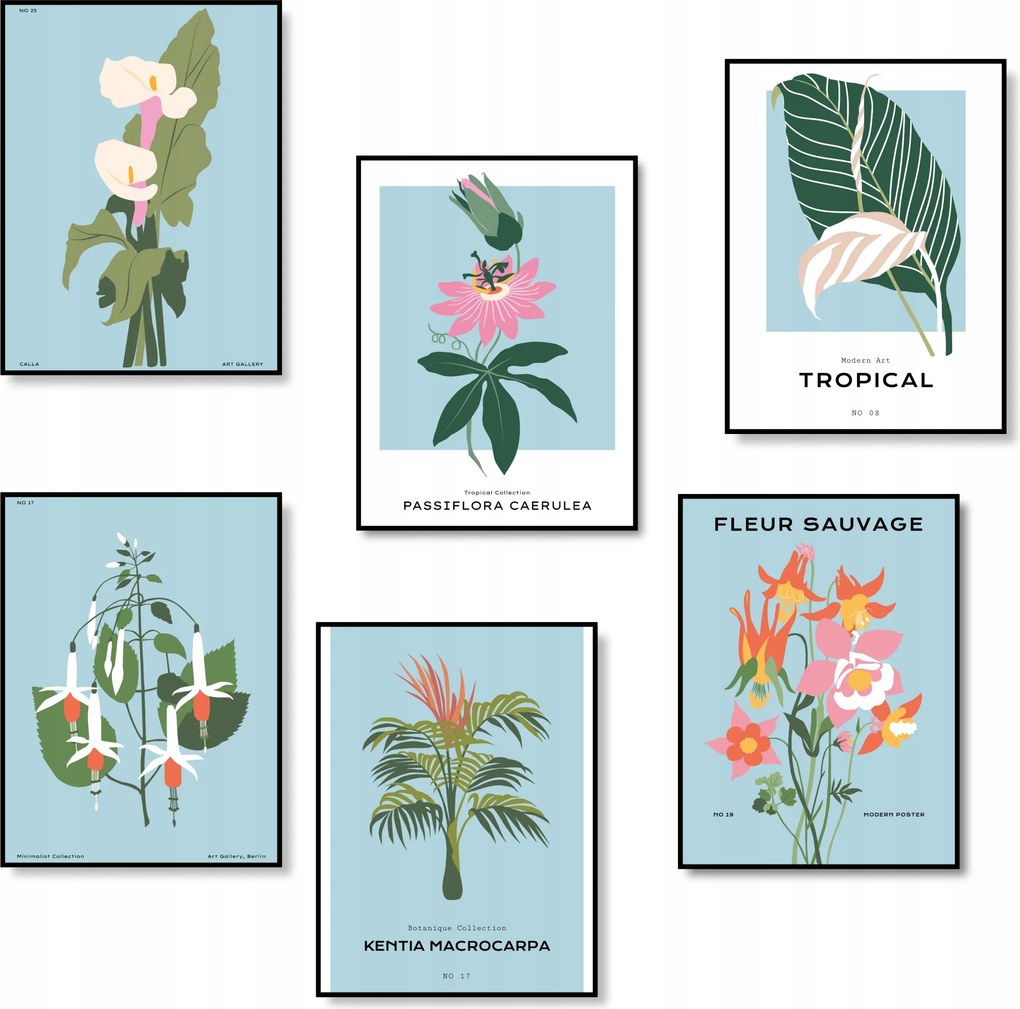 Poszter Készlet A3 Képek A Nappaliba Poszterek 6 db Poszter A3 *Sok minta*