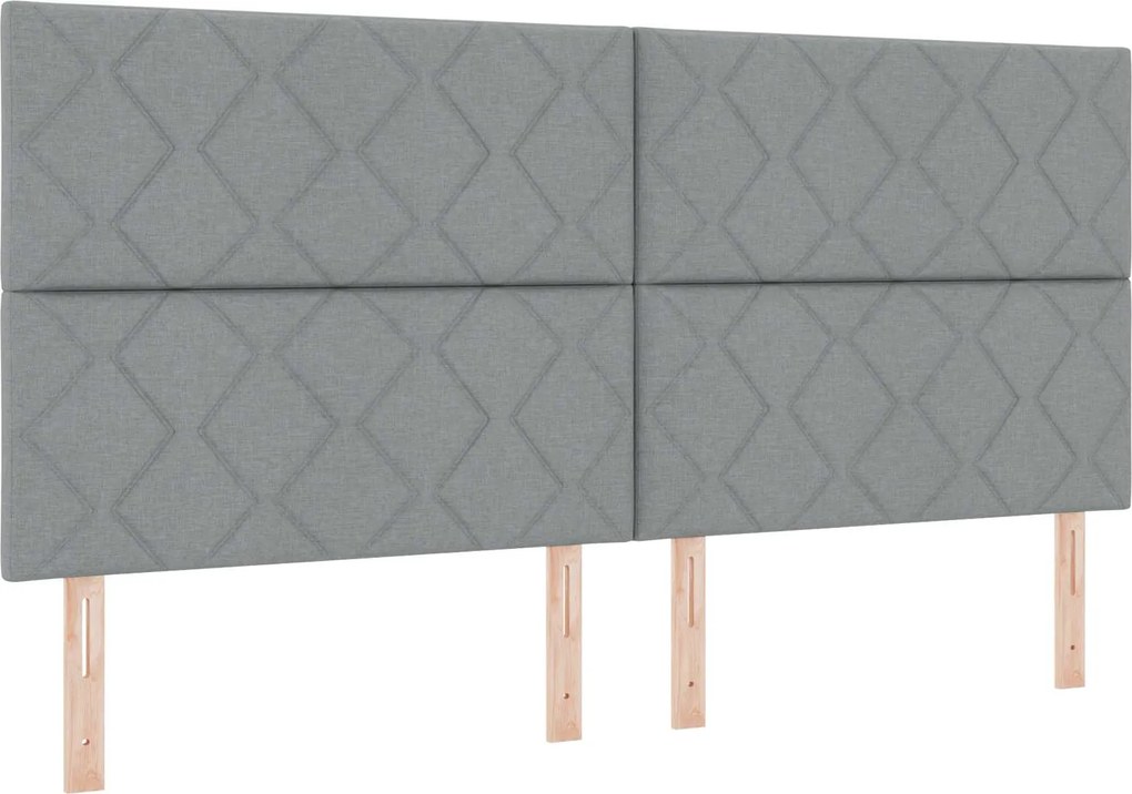 vidaXL Fejtámla Világosszürke 200 cm szövet