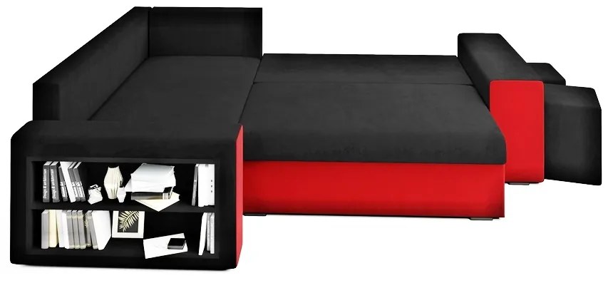 SPOKANE ágyazható sarok ülőgarnitúra, 260x66x180, mikrofáze 15/22, balos