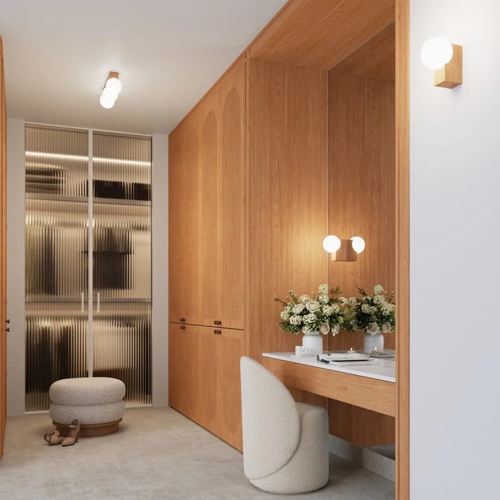 Fehér-natúr színű fali lámpa ø 12 cm Solum – Sollux