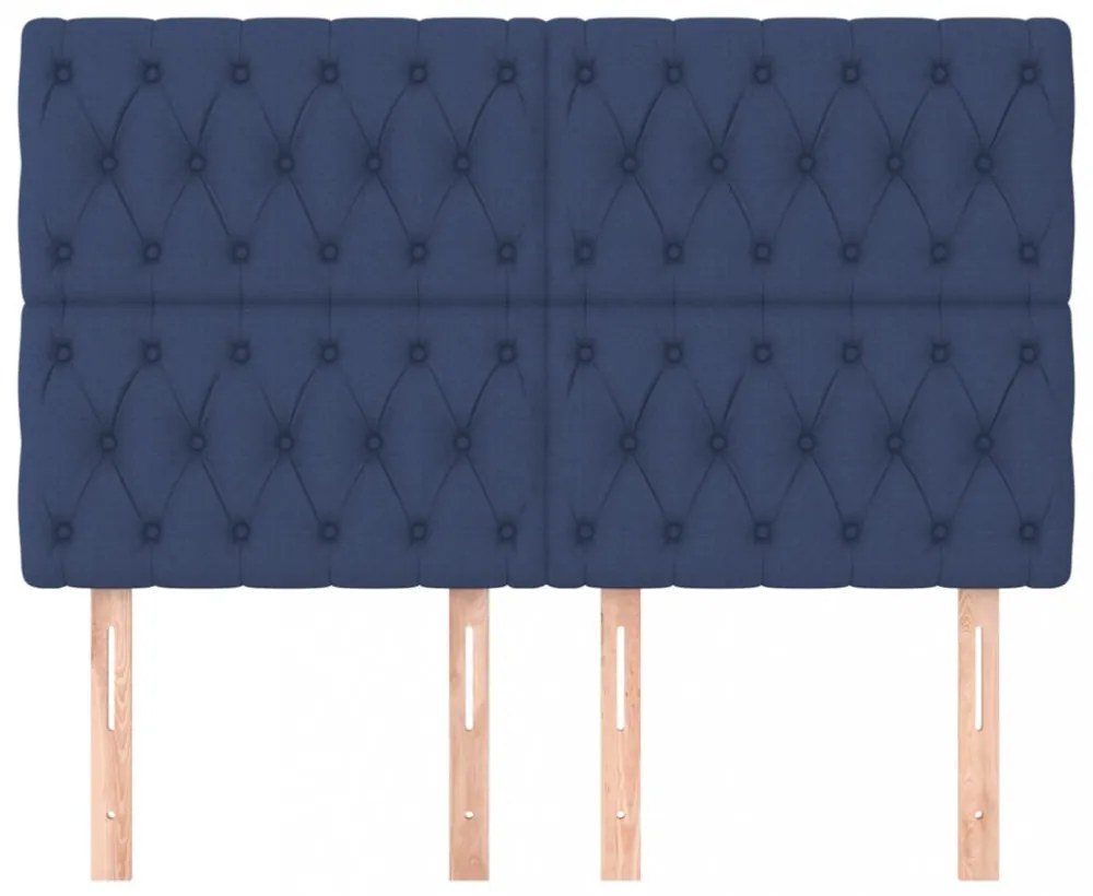 kék szövet fejtámla 144x7x118/128 cm