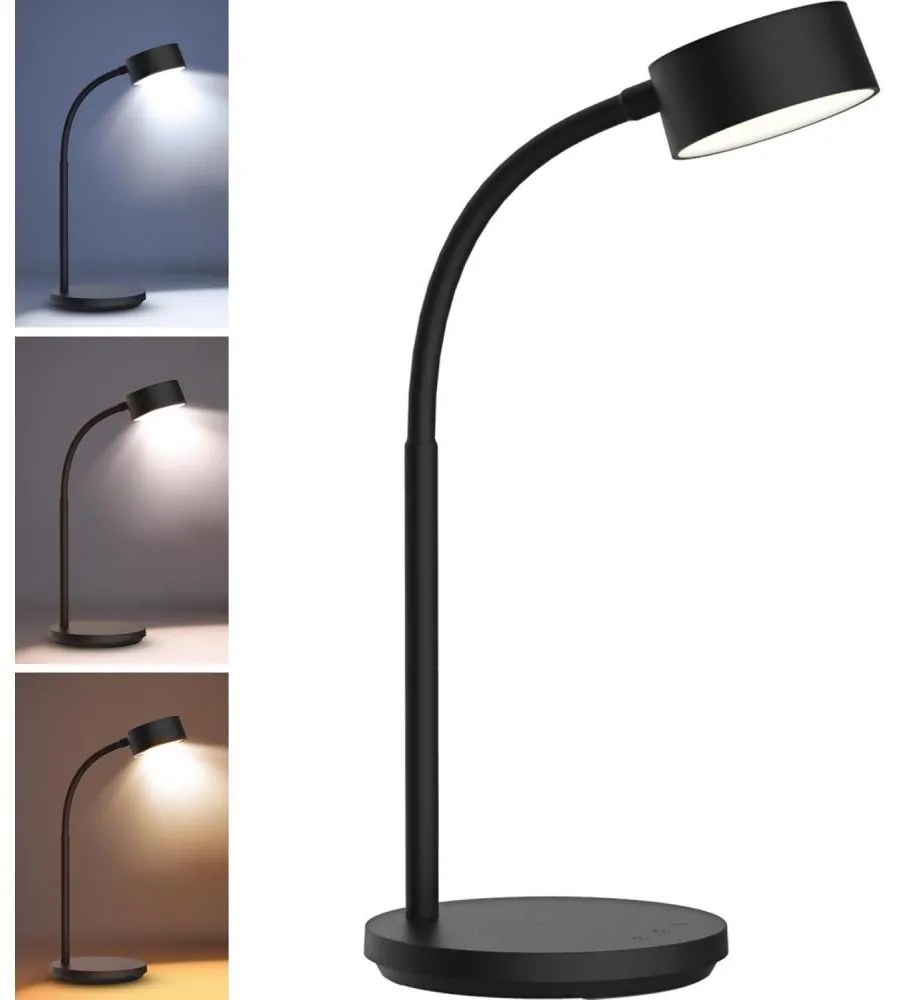Solight Solight WO3000-B- LED Dimmelhető asztali lámpa LED/4,5W/5V 3000/4000/6500K fekete SL1586