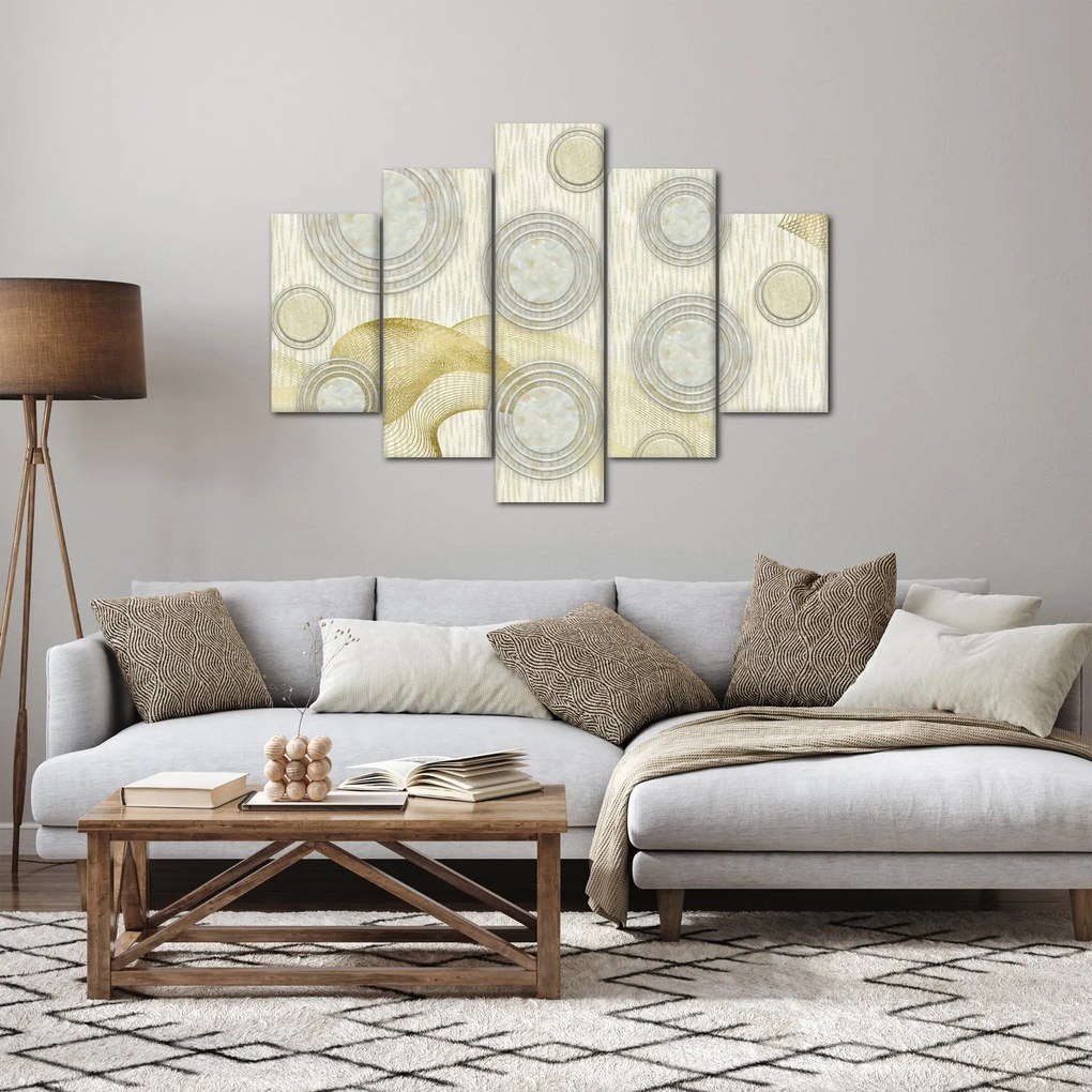 Kép - absztrakció, márvány körök (150x105 cm)