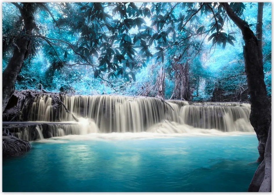 Fotótapéta flizelina 208x146 Kék vízesés