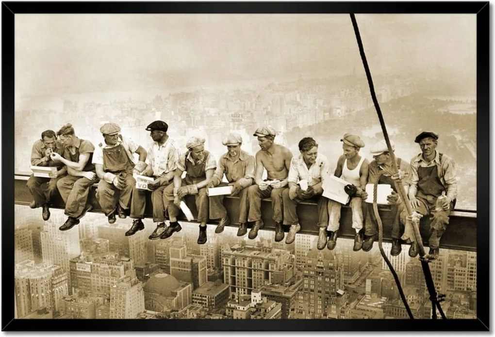 Poszterek keretben 60x40 Ebéd szépia magasságban