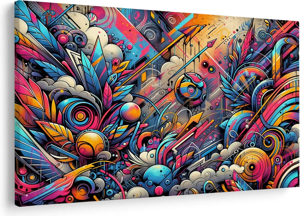 Kép - Színes graffiti (90x60 cm)