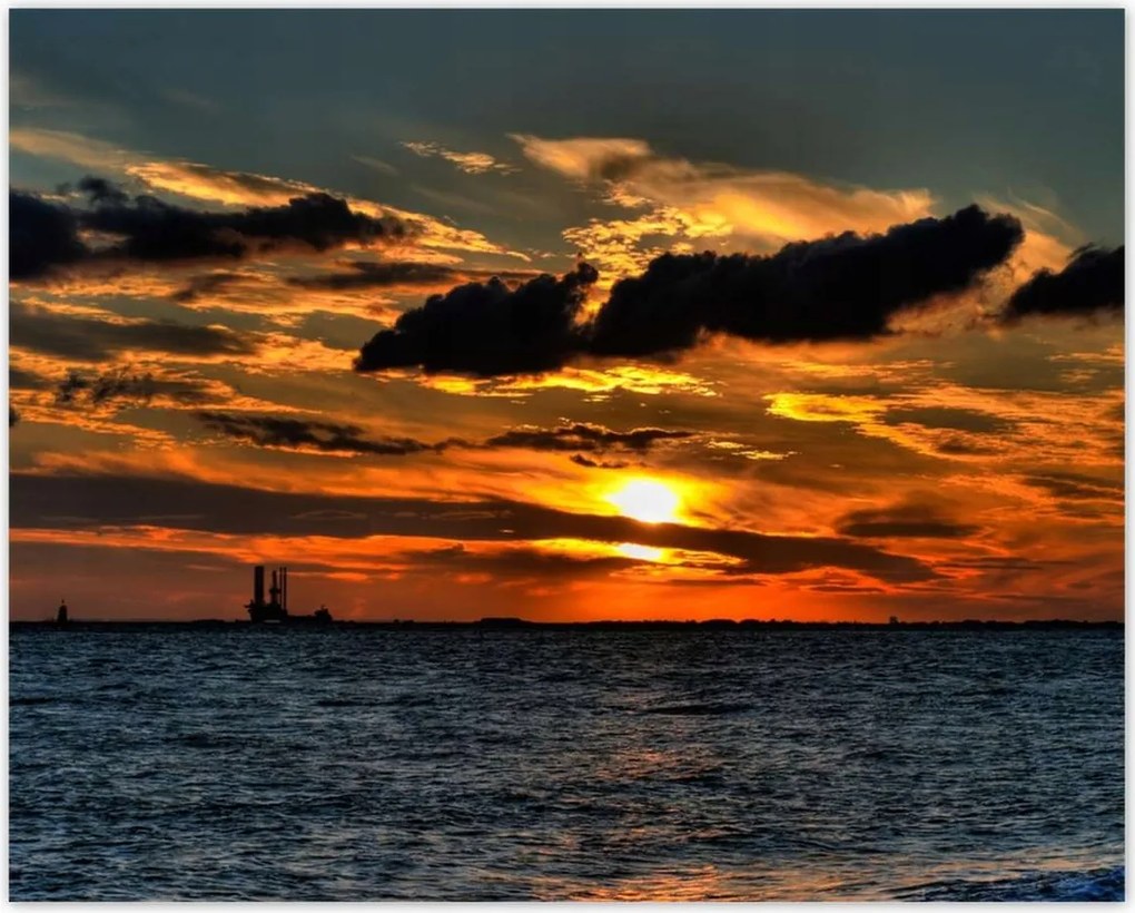 Poszterek 50x40 Naplemente a tengerparton