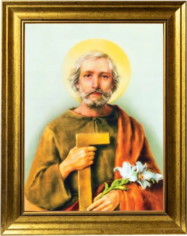 Szent József Vallásos Kép Arany Díszített Keretben 30X40